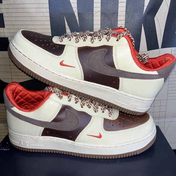 NEW Nike Air Force 1 '07 Low British Tan Cacao Wow Brown HQ3447-222 Size 8.5 - Picture 1 of 7